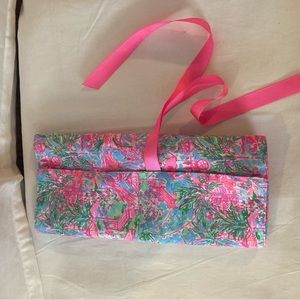 Lilly Pulitzer Makeup Brush Pencil Artist Case Travel Roll Zipper